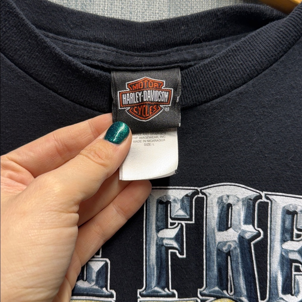 Harley-Davidson Black Tee with Bold Logo size large - Picture 5 of 11